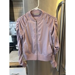 G by Guiliana Lilac Spring/Summer Jacket Ruching Sleeves Festival Grad Party